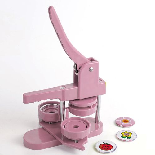 Button Maker Machine Handmade Round Badge Punch Pink 58mm