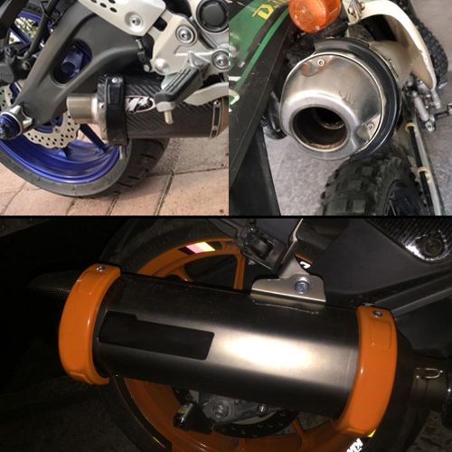 Motorcycle Exhaust Protector 100mm-160mm Oval Can Cover Round Exhaust Guard Cover NO5138