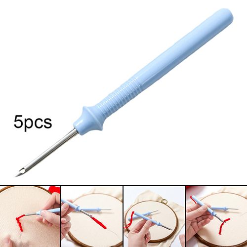 5Pcs DIY Punch Needle Embroidery Pen Set Craft Tools Cross Stitching