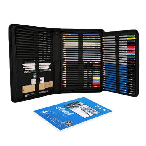 71pcs Professional Drawing Artist Kit Set Pencils and Sketch Charcoal