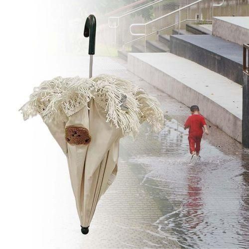 Umbrella, Mini, Outdoor For Kids, Bohemian Bear Applique