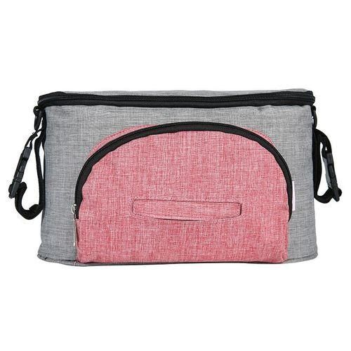 Universal Baby Stroller Bag Bb Car Stroller Accessories Storage Storage Bag Baby Stroller MultiFunction Storage Bag Bottle Diaper Paper Towel Storage Bag Gray And Red