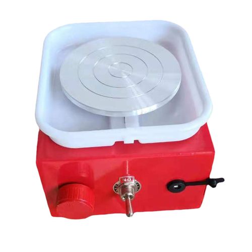 Pottery Wheel Machine Electric Ceramic Clay Work for School Red