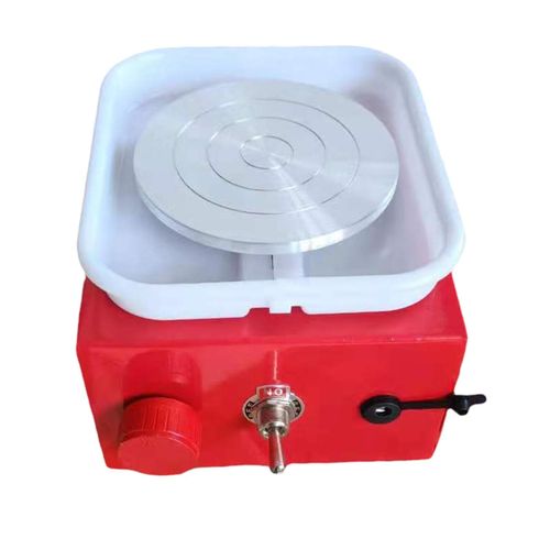 Pottery Wheel Machine Electric Ceramic Clay Work for School Red
