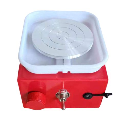 Pottery Wheel Machine Electric Ceramic Clay Work for School Red