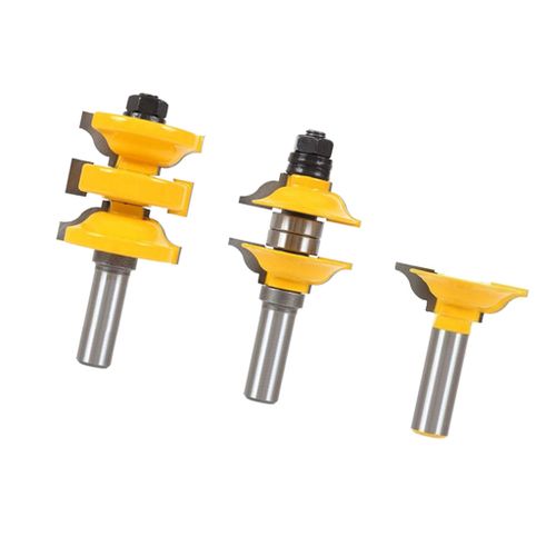 3Pcs Ogee Rail & Stile Raised Panel Cabinet Door Router Bit Set 1/2''