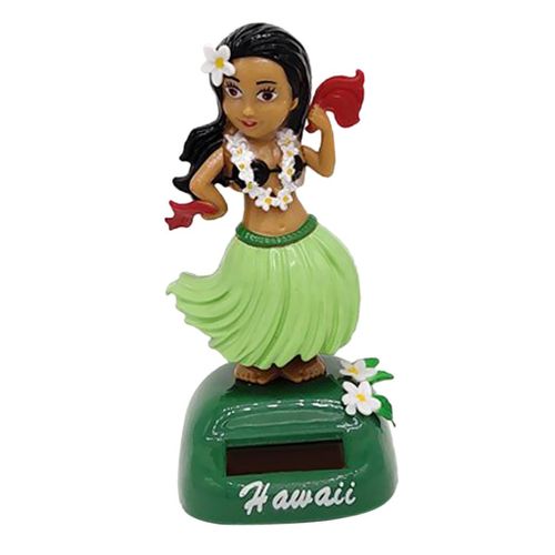 Hawaiian Hula Girl Solar Power Dancing Figure Doll Toy Car Dashboard