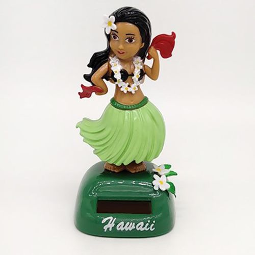Hawaiian Hula Girl Solar Power Dancing Figure Doll Toy Car Dashboard