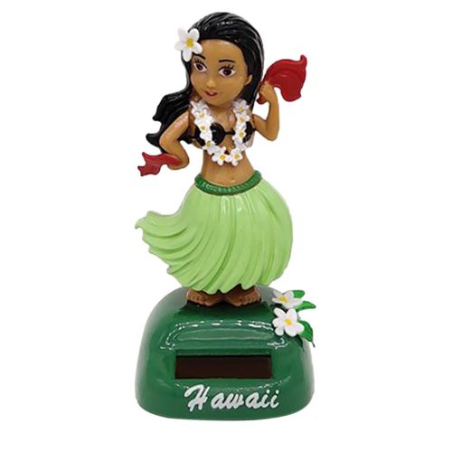 Hawaiian Hula Girl Solar Power Dancing Figure Doll Toy Car Dashboard