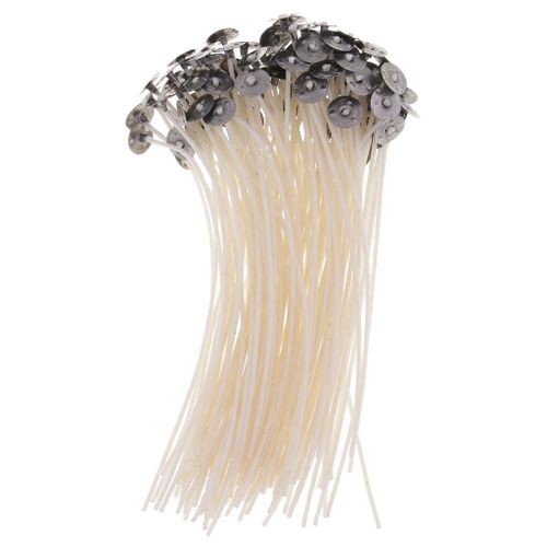 100pcs White Cotton Candle Wicks Core Pre Waxed With