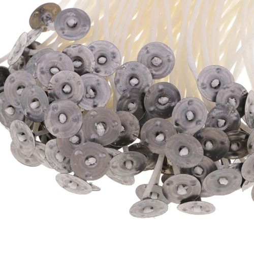 100pcs White Cotton Candle Wicks Core Pre Waxed With