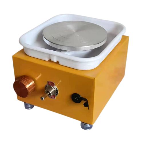 Pottery Wheel With Turntable Tray Clay Yellow