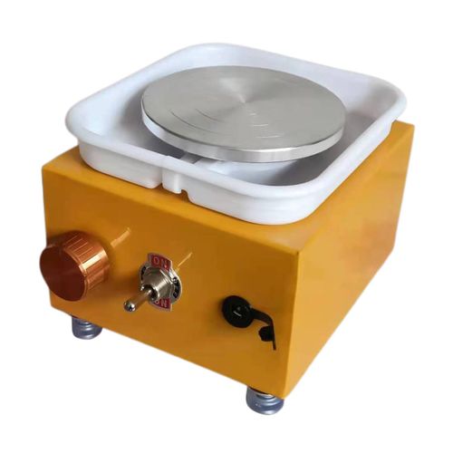 Pottery Wheel With Turntable Tray Clay Yellow