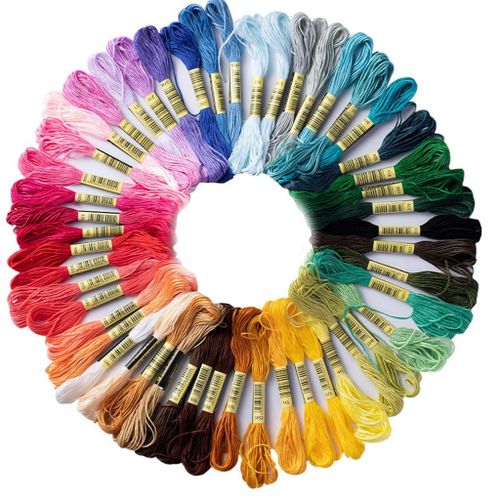 Cross Stitch Threads, 50 Strands Per Package, Mixed Colors, Cross