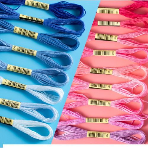 Cross Stitch Threads, 50 Strands Per Package, Mixed Colors, Cross