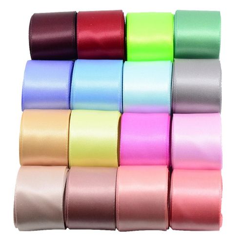 16 Colored Set Double-sided Satin Ribbon Grosgrain Ribbons