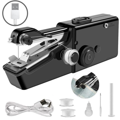 USB Electric Handheld Sewing Machine Kit, for Denim Curtain