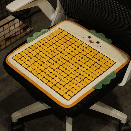 Car Cushion Mat Cute Bread Bamboo Seat Cooling Pad  A