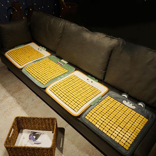 Car Cushion Mat Cute Bread Bamboo Seat Cooling Pad  A