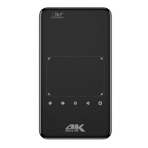 S90 DLP Android 9.0 1GB8GB 4K Mini WiFi Smart Projector, Power Plug:AU PlugBlack