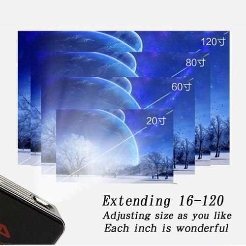 C6 2G16G Android Smart DLP HD Projector Mini Wireless Projector: UK Plug Black