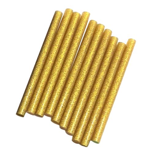 10Pcs Hot Melt Glue Sticks 7mm Hot Melt Glue Sealing Gold