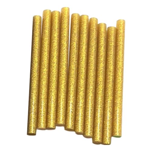 10Pcs Hot Melt Glue Sticks 7mm Hot Melt Glue Sealing Gold