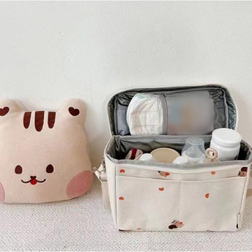 Baby Diaper Bag Portable Stylish  Organizer White
