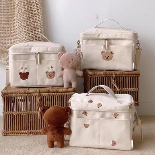 Baby Diaper Bag Portable Stylish  Organizer White