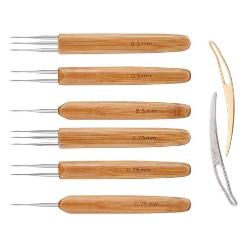 8xDreadlock Crochet Hook, Crochet Needles for Hair Locs Crochet Needle