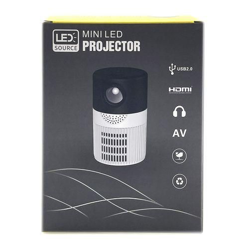 T400 100 Inch Screen 3000 Lumens LED Mini Projector, Plug Type:AU PlugBlack White