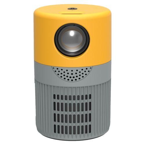 T400 100 Inch Screen 3000 Lumens LED Mini Projector, Plug Type:EU PlugGrey Yellow