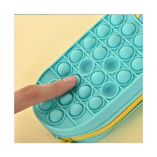Silicone Pop-it Pencil Case, Zipper Pencil Bag - Multicolour