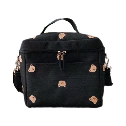 Baby Diaper Bag Stylish Canvas Portable Baby  Black