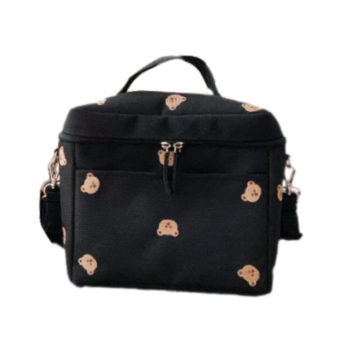 Baby Diaper Bag Stylish Canvas Portable Baby  Black
