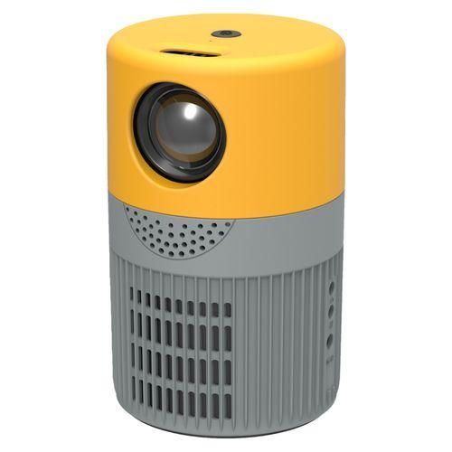 T400 100 Inch Screen 3000 Lumens LED Mini Projector, Plug Type:AU PlugGrey Yellow