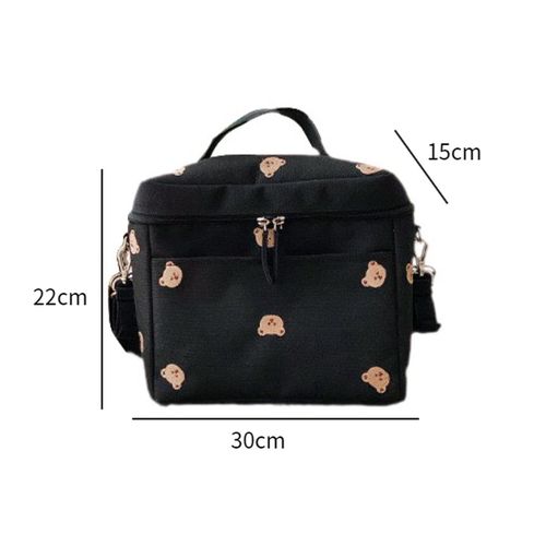 Baby Diaper Bag Storage Bag Canvas Baby  Bag Black