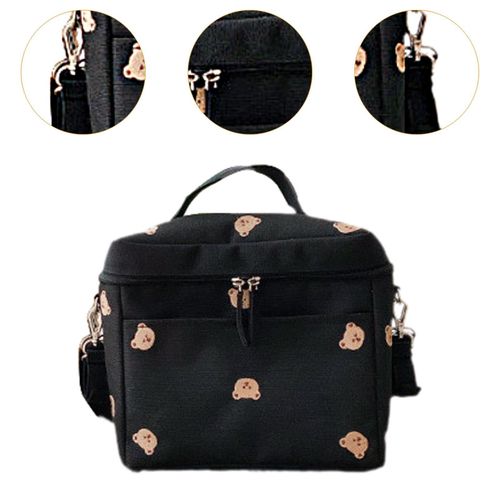 Baby Diaper Bag Storage Bag Canvas Baby  Bag Black