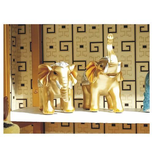Elephant Sculpture Figurine Home Decoration - Gold
