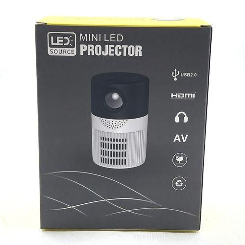 T400 100 Inch Screen 3000 Lumens LED Mini Projector, Plug Type:US PlugBlack White