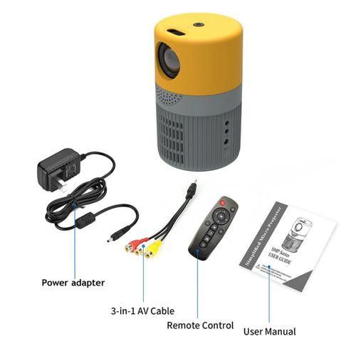 T400 100 Inch Screen 3000 Lumens LED Mini Projector, Plug Type:US PlugBlack White