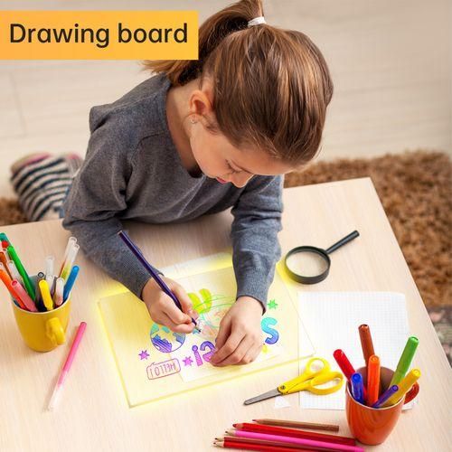 Acrylic Dry Erase Board With Light 20x20cm Writing Board