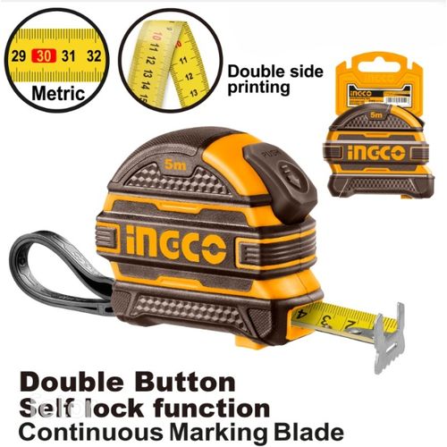 INGCO  HSMT081025 Steel Measuring Tape - Orange
