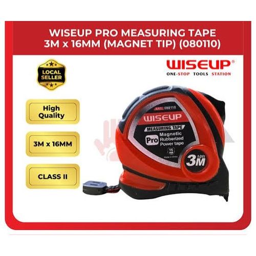 Genuine Wiseup Retractable Measuring Tape Automatic Locking (3M)
