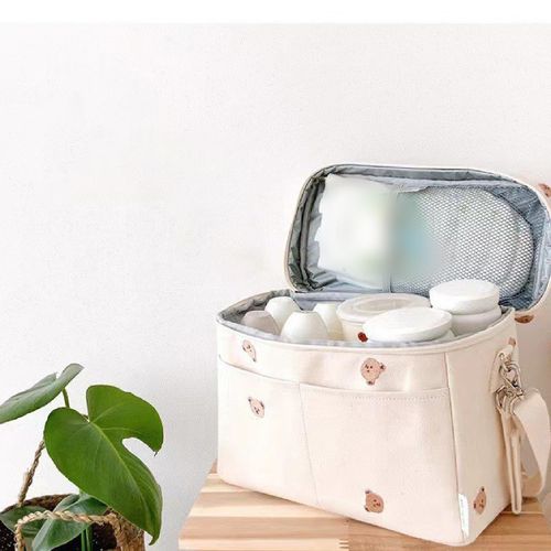 Baby Diaper Bag Stylish Canvas Portable Baby  White