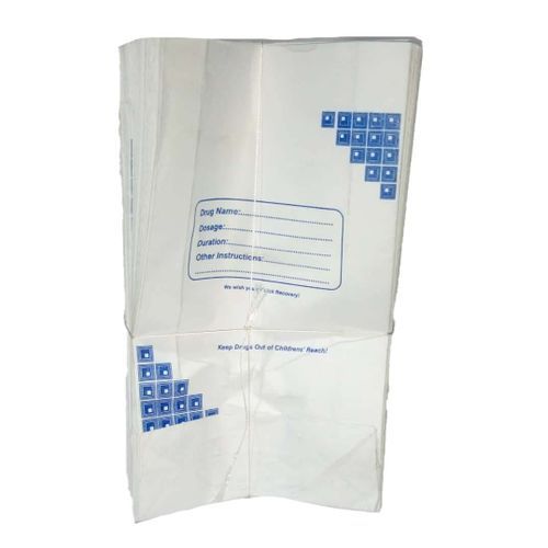 White Pharmacy Paper Bags -1 bundle - 100 Pcs (+10 free)