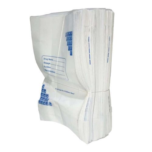 White Pharmacy Paper Bags -1 bundle - 100 Pcs (+10 free)