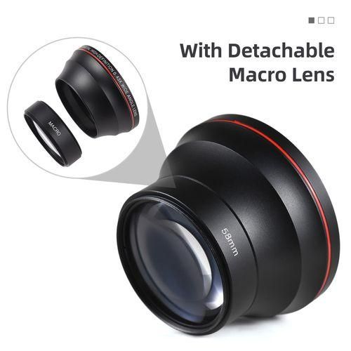58mm Camera Lens Kit With 0.43X Wide Angle Lens  Macro