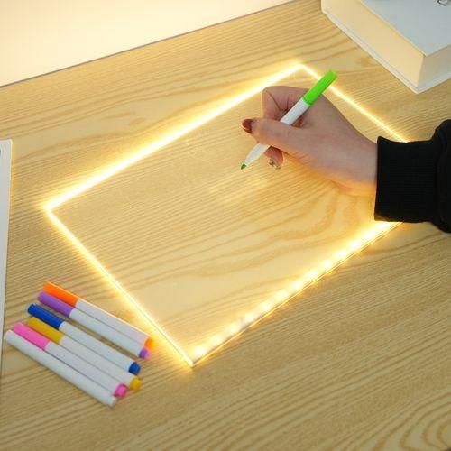 Acrylic Dry Erase Board With Light 30x20cm Writing Board