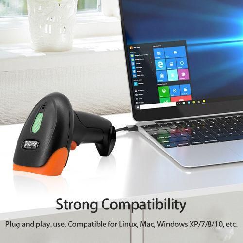 Handheld 1D2DQR Barcode Scanner USB Wired Bar Code Reader